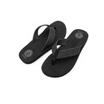 Volcom Men's Daycation Flip Flop Sandal, Black Destructor, 10 M US