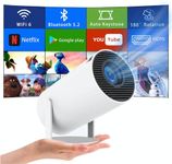 BEASTR Smart Pro Projector with Android TV 11.0, Support 1080P Portable Projector with 5G WiFi and Bluetooth, Laptop TV Stick HDMI USB, Auto Keystone Correction, Premium 360 Sound, iOS & Android