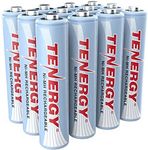 Tenergy AAA Rechargeable Battery, High Capacity 1000mAh NiMH AAA Battery, 1.2V Triple A Batteries, 12-Pack