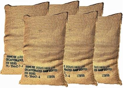 Sacos de Yute Grande de Café Reciclados – Pack de 6 unidades de 70X100 60Kg – Ideal para Jardinería y Manualidades - Arpillera Natural Ecológica – Respetuosos con el Medio Ambiente.