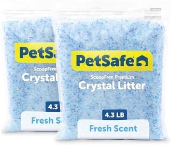 PetSafe ScoopFree Premium Crystal Cat Litter (Two 4.3 Lb Bags of Litter - 8.6 Lb Total) Kitten Litter Quickly Absorbs Urine, Dries Solid Waste, Eliminates Odors 5 Times Faster, Fresh Scent