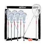 STX FiddleSTX Seven Player Game Set with Six Field Player Sticks One Goalie Stick Mini Goal and Balls