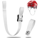 CloceanBrand Hockey Helmet Chin Strap with Single Strengthened Snap Ice Hockey Chin Strap Replacement Parts Loop Repair Kit (White), 10.6''