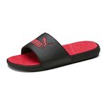 PUMA Men's Cool Cat 2.0 Slide Sandal, Puma Black-puma Red-puma Red, 9