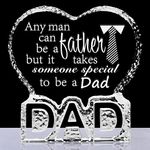 Gifts for Dad Grandpa Seniors Husband from Daughter Son Wife Kids, Laser Engraved Crystal Happy Birthday Gifts for Dad Stepdad, Best Dad Ever Gifts for Christmas Fathers Day