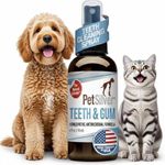 PetSilver Teeth & Gum Spray - Patented Chelated Silver - Dog Dental & Teeth Cleaning Spray for Plaque & Tartar Build-Up Reduction - Natural Breath Freshener for Dogs and Cats - Made in The USA - 4 oz