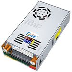 DROK 60V Power Supply, AC 110V 220V to DC 0-60V 0-8A 480W Buck Converter, Amp Adjustable Adapter Regulated 12V 24V 36V 48V 60Volt Switching Voltage LED Transformer Charger for Computer CCTV Lab