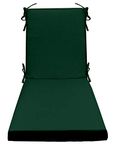 RSH Décor Indoor Outdoor Foam Chaise Lounge Chair Replacement Cushion, Choose Color (Hunter Green)