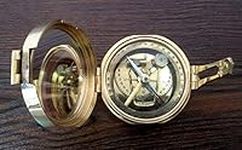 Global Art World Vintage Looking Heavy Brass Antique Hiking 3" Large Navigational Home And Outdoor Décor Brunton Compass