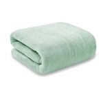MAXOSHINE Microfiber Towels for Bath Large Size-Super Soft Coral Fleece Bathing Towel Hook Quick Dry Super Absorbent-Bath Towel for Men and Women-70x140 cm (Pista Green, Pack of 1)