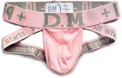 Men's Underwear Jockstrap Briefs (2XL, Pink)