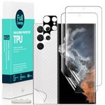 Ibywind 2 Pcs Screen Protector For Samsung Galaxy S22 Ultra(5G),Flexible TPU Film,With 1Pc Camera Lens Protector,1Pc Back Film,Bubble Free,Easy To Install