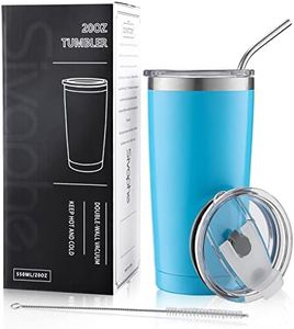 Sivaphe Insulated Tumbler 20 fl.oz Stainless Steel Cup Festival Gifts Idea, Double-Wall Vacuum Coffee Travel Mug Holiday Present for Her and Him (Blue)