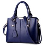 FiveloveTwo Womens Satchel Handbag Tote Purse Top Handle Shoulder Bags and Purse darkblue