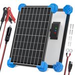 POWOXI 10W 12 Volt Solar Car Battery Trickle Charger Maintainer Waterproof Solar Panels Kit 12V Batterys, 10Watt Solar Panels for RV Boat Car Motorcycle Snowmobile