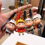 Evolluxi Silicone Anime Keyring Merchandise Anime Keychains, Cute Anime Keychains Handbag Charms Car Cartoon Key Chain Gifts For Friends And Cute Anime Fans (Shinchan),Multicolor)