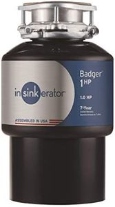 InSinkErator Garbage Disposal, Badger 1 HP, Power Series, 1 HP Continuous Feed,Black