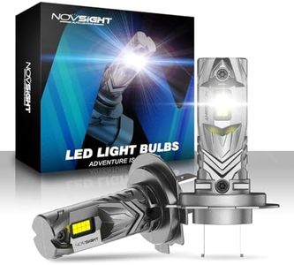 NOVSIGHT Ampoule H7 LED - 1:1 Taille Design 24000LM 6500K Blanc Puissant H7 LED 500% Luminosité Kit de Conversion Halogène Ampoule de Remplacement Phare H7 Automobile, 2 Pcs Set