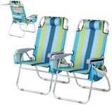 VINGLI Tall Beach Chair 2 Pack, wit