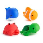 Munchkin Floating Ocean Animal Themed, Bath Squirt Toys for Baby, Pack of 4, Multi coloured