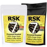 RSK7 Roasters Dark Roast AAA Arabica Coffee Beans - Wood & Hand Roasted For Coffee Makers,Espresso, French Press , 250gms