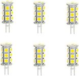 6 Pack G4 GX4 Bi Pin Tower LED Capsule Light Cluster Bulb AC DC 12V 24V 2-Pin Fitting Lamps Replacement for 10W JC Halogen Spot Lamp Bulbs of Vehicle & Any Low Volt Lighting System, Cool White, 3.5W