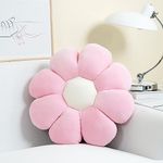 Sioloc Flower Pillow,Flower Shaped Throw Pillow Butt Cushion Flower Floor Pillow,Seating Cushion,Cute Room Decor & Plush Pillow for Bedroom Sofa Chair(Blush,15.7")