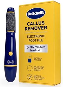 Dr. Scholl’s Callus Remover Electric Pedicure Foot File - Instantly Exfoliates & Removes Hard Skin and Calluses, Softer Smoother Feet in Seconds, Gently Buffs, Ideal for Travel, AAA Batteries Included