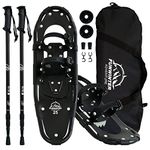 Tuxedo Sailor 25" Snowshoes Light Weight with Carrying Tote Bag and Trekking Poles,Easy to Wear Aluminum Alloy Snowshoes for Women Men Youth