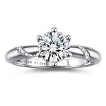 Thunaraz Moissanite Engagement Rings for Women 18K White Gold Plated Sterling Silver Moissanite Wedding Band Rings with Good-Cut 1.0 Ct D Color VVS1 Lad-Created Diamond Moissanite Promise Engagement Ring Size 7