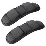 2 Pack Shoulder Strap Pad, Extra Thick Shoulder Strap Pad, Black Removable Luggage Bags Shoulder Strap Pads, Universal Replacement Shoulder Pad, Fastener Cushions for Shoulder Bags, Guitar Strap Pad