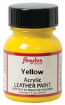 Angelus Acrylic Leather Paint, Yellow, 1 oz.