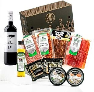 ENRIQUE RECH - Cesta Gourmet para Regalar – Lote Embutidos Ibericos - Cremas de Queso y Sobrasada – Picos Artesanos – Vino Tinto y Aceite Oliva Virgen Extra - Cesta Regalo