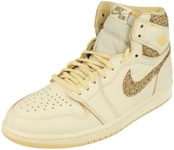 NIKE Air Jordan 1 Retro Hi OG Craft Mens Basketball Trainers FD8631 Sneakers Shoes (UK 6 US 7 EU 40, sail Pale Vanilla Black 100)