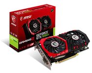 MSI NVIDIA GEFORCE GTX 1050Ti GAMING X 4G Graphics Card '4GB GDDR5, 1493MHz, Red LED, DisplayPort, HDMI, DVI-D, Dual Fan Cooling System'