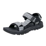 OutPro Men Sandals Hiking Sports Sandals Non Slip Water Sandals Comfortable Sports Sandals Open Toe Casual Beach Sandals, gray, 7 UK