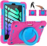 2024 New iPad Mini 7 Case (A17 Pro)/iPad Mini 6 Kids Case 2021,iPad Mini 7th/6th Generation 8.3-inch Case for Kids Built-in Pencil Holder with 360° Rotating Handle Stand for iPad Mini Case Kids