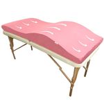 XOLLOZ Massage Bed Topper, High Density Foam, Soft Plush, Ergonomic Design, for Beauty Salon (Pink, 23 inch (58 cm))