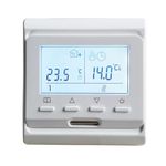 MincoHome Programmable Thermostat for Elestric Floor Heating Room Temperature Controller with 3 Meters Sensor (Programmable)