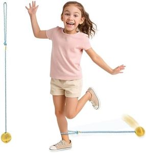 Just Jump It Original Retro Ankle Skipper Skip Ball Jumping and Skipping Toy for Exercise and Agility for Ages 4 and Up - Yellow