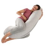 Wndy's Dream L shaped Support Pillow| Pregnancy Body Pillow with Premium Cotton Filling for Sports Recovery,Back, Neck & Leg Pain Relief with Machine Washable Pillowcase