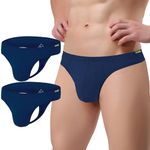 SUMABA Men Thongs Underwear Sexy Man G-String Butt Flaunting T-Back Underwear L Pack of 3