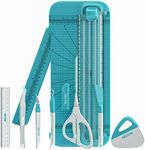 NICAPA Paper Trimmer A4 Paper Cutter Weeding Tool Set for Vinyl , Basic Weeding Tool Kit Craft Knife/Weeder/Scraper/Spatula/Tweezers/Scissors A4 Craft Paper Trimmer Tool Set for Vinyl, Paper, Photo , Coupon, Lable and Cardstock-Blue