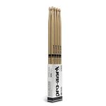 ProMark Drum Sticks - Classic Forward 5B Hickory Drumsticks, Oval Wood Tip, Buy 3 Pairs Get 1 Free