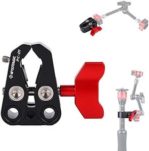 IFOOTAGE Phone Camera Super Clamp Quick Release, Comes with The 3/8" to 1/4" Screw, 3/8" Thread, Clamp Adjustable Range 20-48mm, Internal Gasket, Pipe for Tripods Microphone Stands Motorbikes