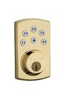 Kwikset 99070-102 Power Entry Deadbolt, Polished Brass, 1 Pack