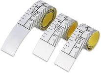 3Pcs Tape Measure with Fractions Adhesive Measuring Tape Adhesive Ruler Waterproof Sticky Measuring Tape in 40 Inch, 24 Inch,12 Inch Double Scale Stick Tape for Work Woodworking,Saw, Drafting Table