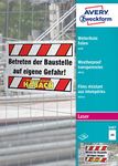 Avery Zweckform 3487 Weatherproof Films, Coated and Batch Processable for Colour Laser Printers and Black-and-White Copiers and Laser Printers, Thickness 13 mm