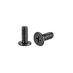 uxcell M2x5mm Phillips Screw Fastener Black 3.8mm Dia Screw Head for Laptop PC TV Fan Switch 100pcs