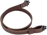 Raiseek Buffalo Hide Leather Rifle Gun Sling with Mil-Spec Swivels,Crazy Horse Brown Stitch,Vintage Rugged Gun Strap,1" Wide Black Screws